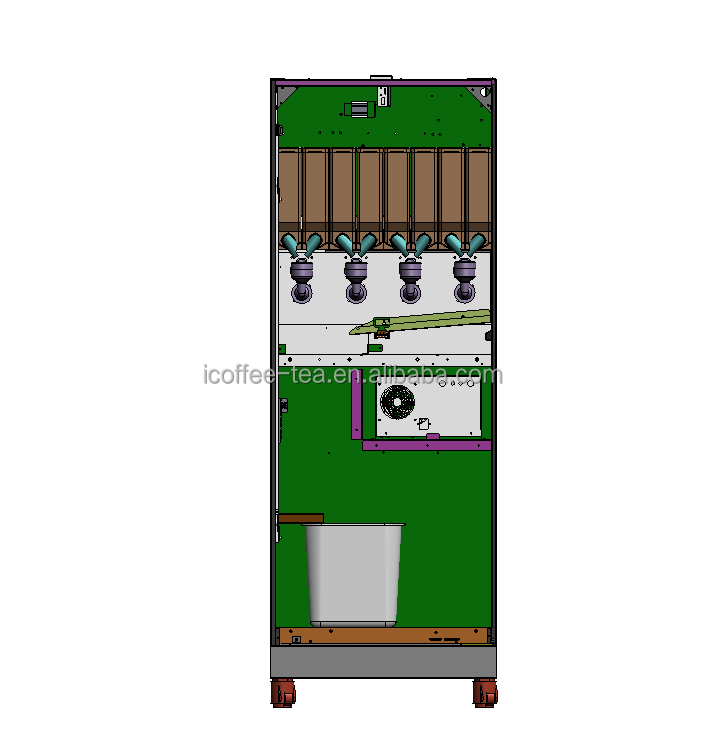 Mobile Payment Interface Coffee Bean And Instant Powders Vending Machines 16 Selections