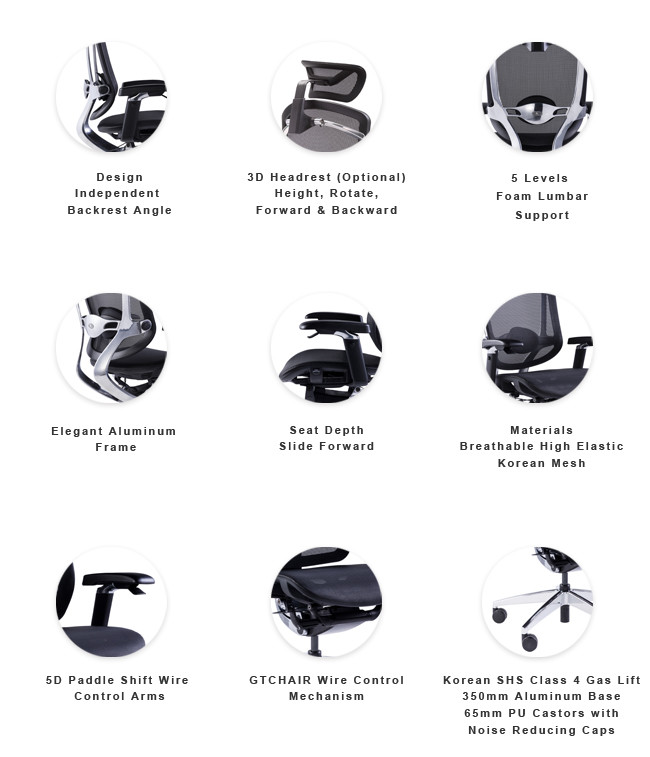 Black Mesh Marrit X Ergonomic Office Chair Computer Swivel Adjustable High Back