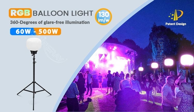 4500lm 7800lm Tripod Work Lamp 60W Balloon Light Tower For Events