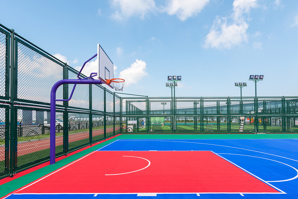 Intelligent Parquet Interlocking Sports Tiles PVC PP Portable Basketball Court