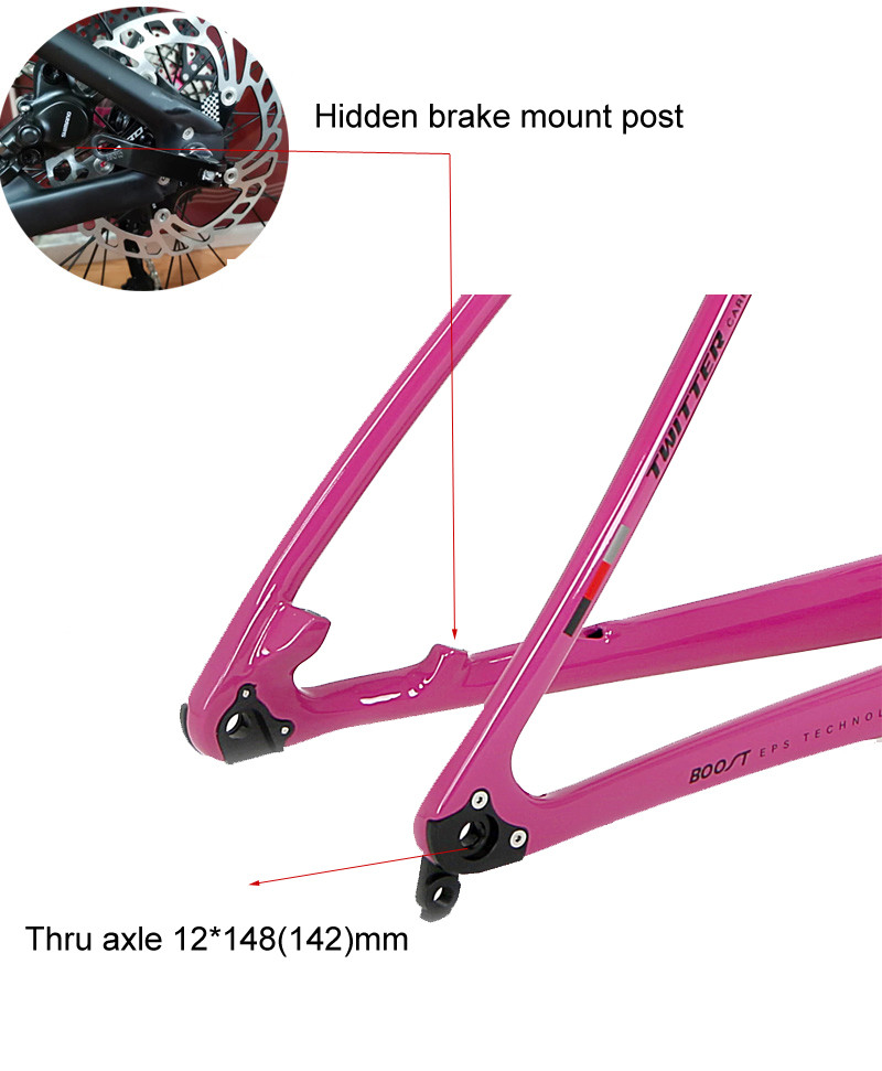 15inch 17inch 19inch Carbon Bike Frame High Modulus T900 Carbon Mtb Frame