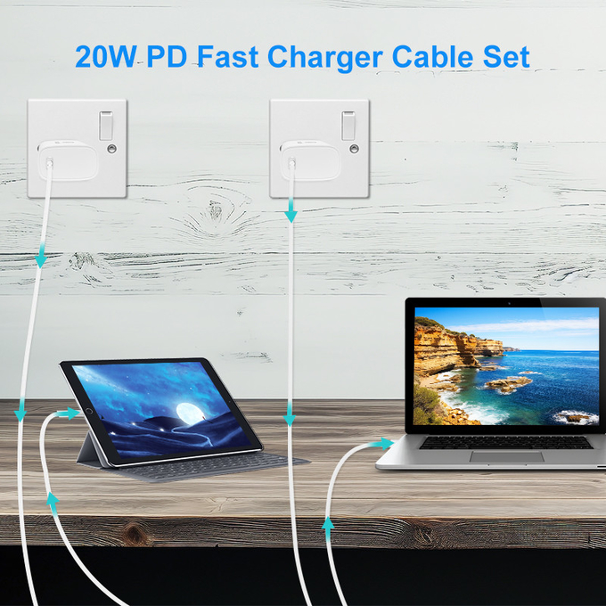 5V 3A GaN Fast Charger PD 20W GaN Usb C Charger With Fireproof PC Material