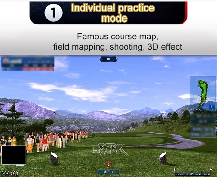 Indoor Sport Golf Simulator Interactive Projection Screen Smart Golf By Projection
