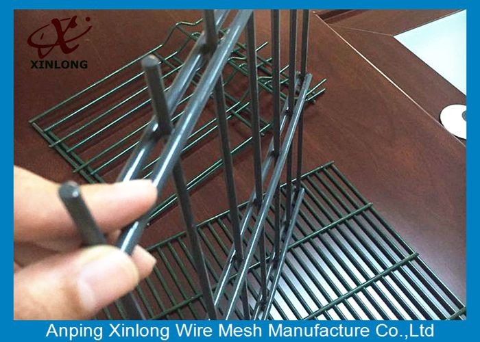 Acid - Resistant Double Wire Fence / Pool Security Fence Galvanized PVC Coated