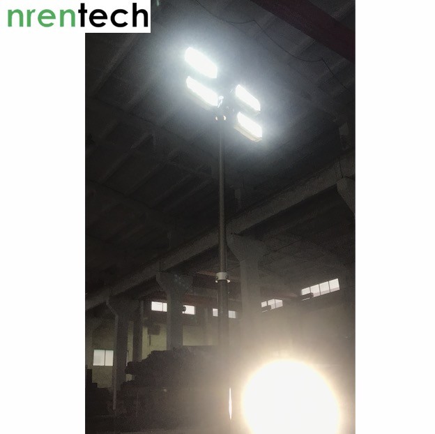 4.2m Pneumatic Telescopic Mast Lighting Tower 4x120W LED-vehicle mounted NR-4200-480LED