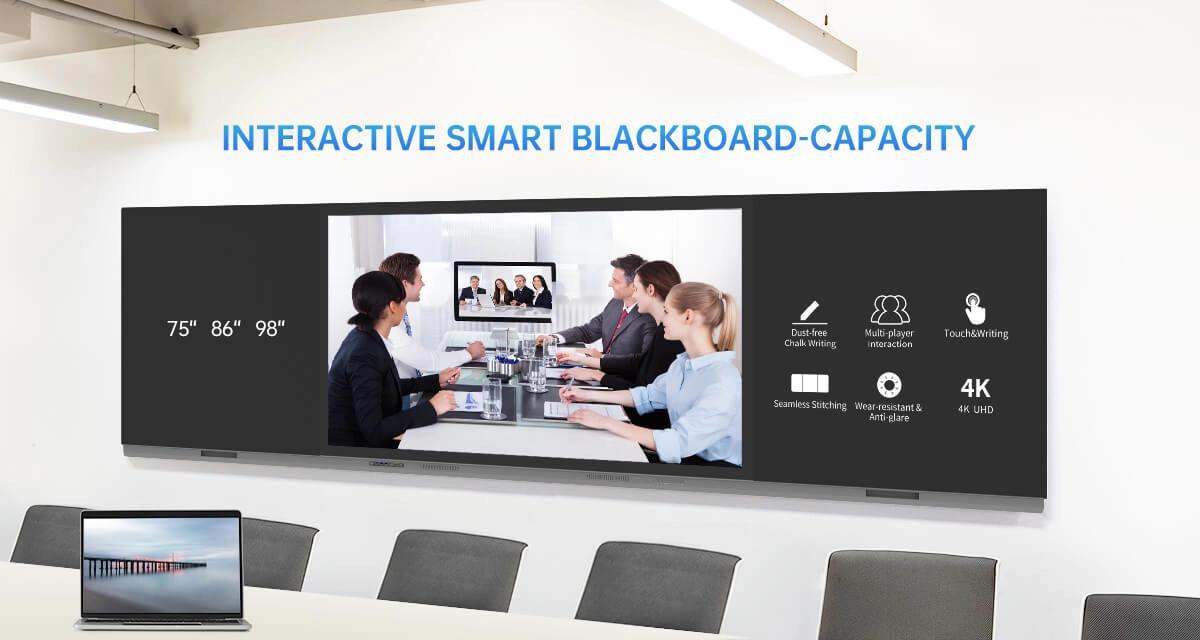 75 Inch Interactive Touch Screen Display Smart Blackboard LED Panel 400cd/M2 School Education 01