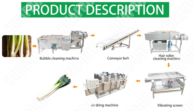 500kg / H AutomaticFruit And Vegetable Processing Line Fruit And Vegetable Cleaning Machine
