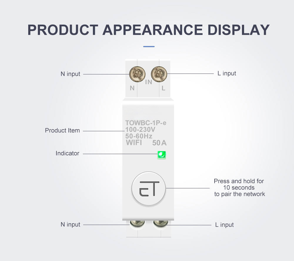 Din Rail WIFI Circuit Breaker Switch Remote Voice Control by Ewelink APP for Home mcb timer 110V 220V 380V