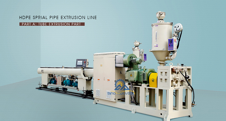 38 CrMoAl Single Screw HDPE PE Winding Pipe Making Machine 75 Rpm