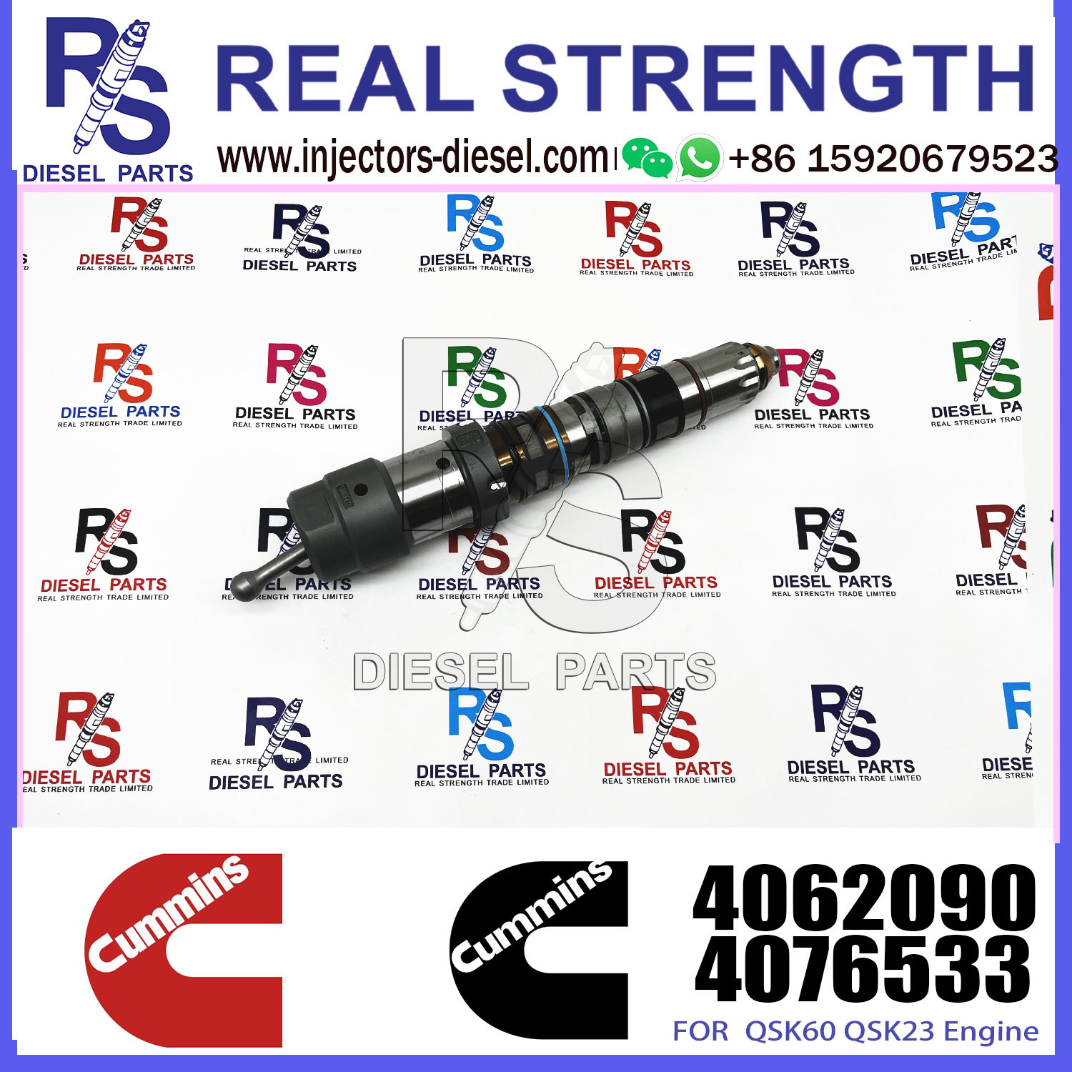 QSK23 Truck tractor excavator diesel engine spare part fuel injector 4902827 4077076 4062090