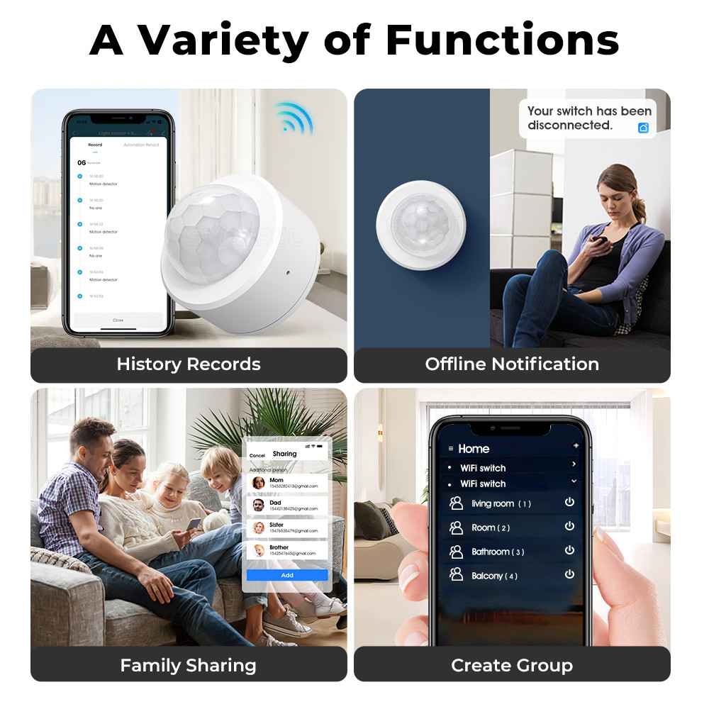 Tuya Zigbee 3.0 PIR Motion Detector Luminance Sensor 2 in 1 Security Anti-Theft Alarm Sensor Smart Light Sensing