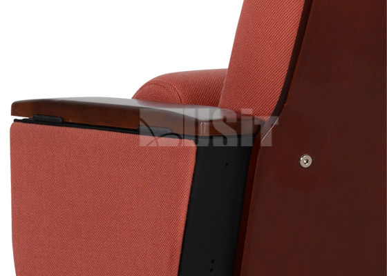Strong Steel Legs Church Auditorium Chairs Theater Seating Ash Wood Veneer Finished