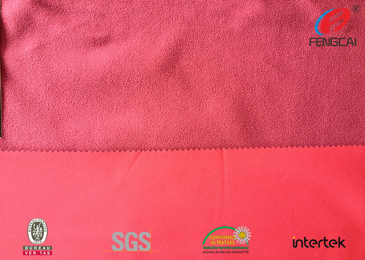 TPU Laminated Polyester Fabric Bonded With Polar Fleece Fabric With 3 Layer