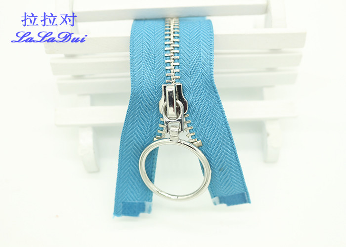 20 Inch Metal Separating Zipper For Doll Clothes 5# Open End Black Jacket Zipper