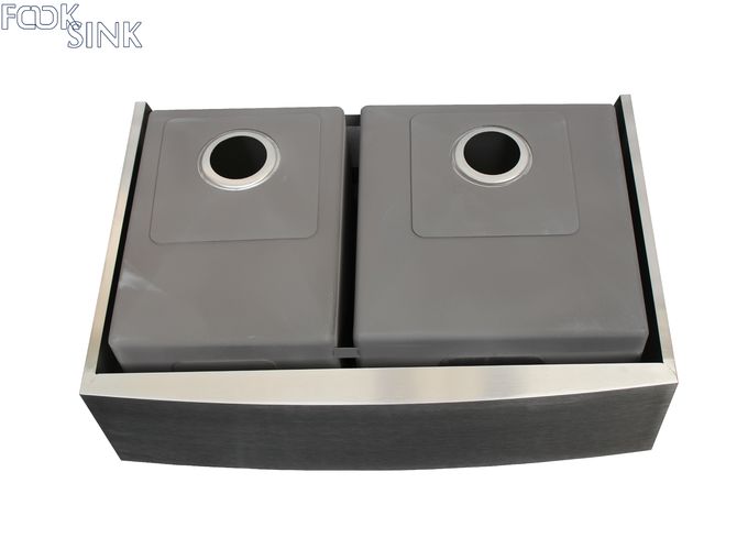 Modern Farmhouse Apron Front Stainless Steel 304 Double Bowl Kitchen Sink
