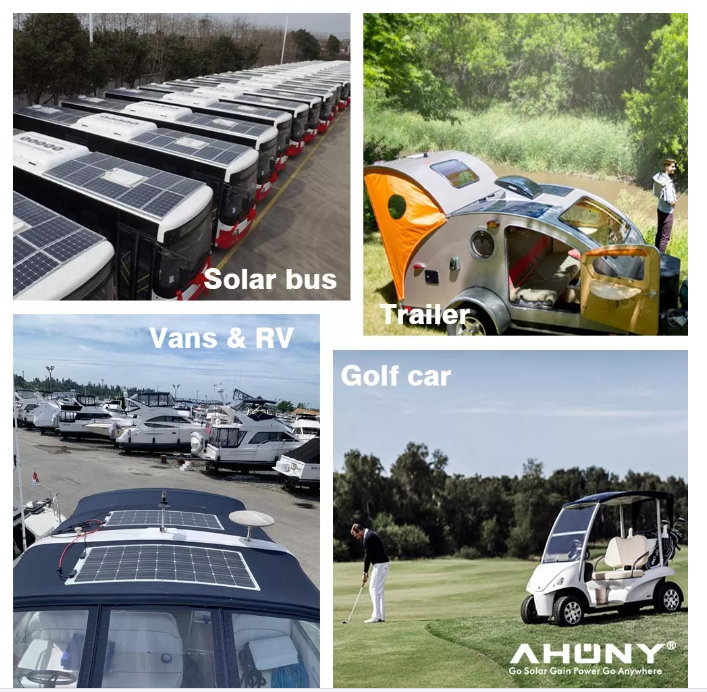 150w 160w Bendable Solar Panel Semi Flexible roof shingles off grid solar power system For Rv Camp Portable Generators Vans Fence