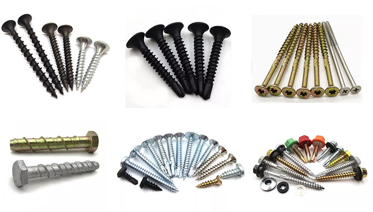 Black Gray Phosphated Bugle Head Gypsum Board Screw Coarse Thread Tornillos Drywall Screw For Drywall