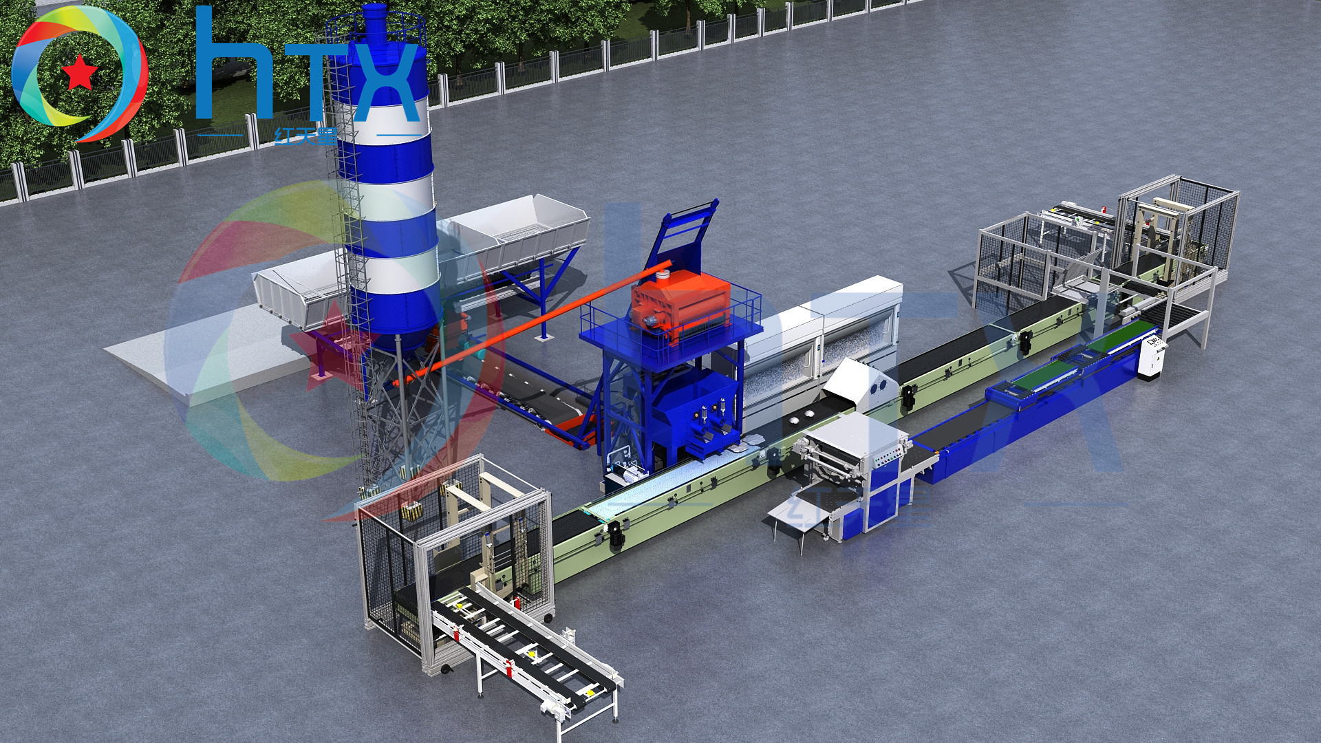 Automatic Winnipeg Cultured Stone Production Line Volumetric Concrete Dosing System
