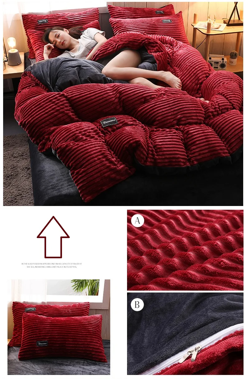 Customized Queen King Size Bed Sheet Quilt Cover Bedding Set in 4 Grade Color Fastness