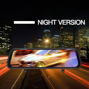 10 Inch Full HD HDR 24V Backup FCC 1080P Dash Cam Detect Motion