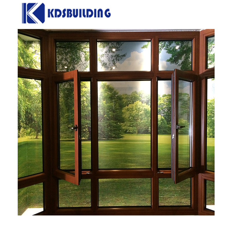 High Quality Luxury Bay Balcony Aluminum Inward Opening French Windows Casement For Home Bay Windows
