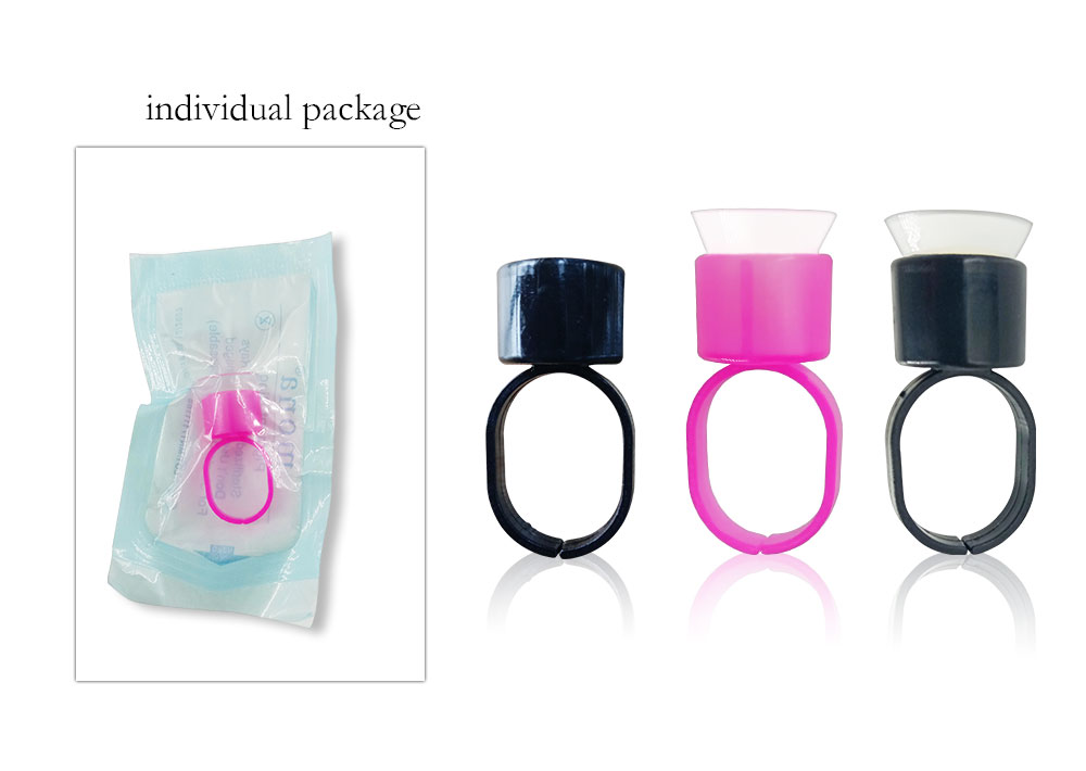 Disposable Microblading Accessories Tattoo Pigment Ring Cups Soft Silicone And Plastic Material