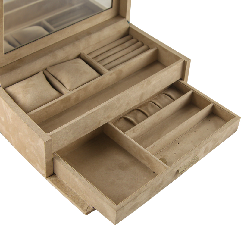 MDF Wood Jewellery Travel Organiser Personalized Travel Jewelry Case