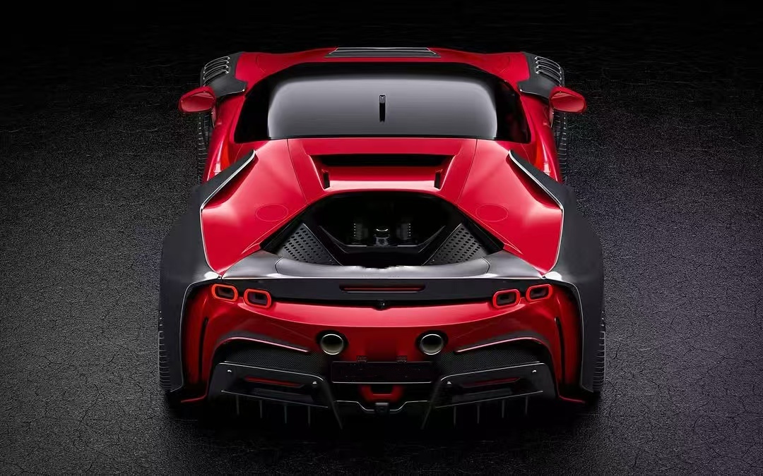 SF90 Ferrari Carbon Body Kit 2021 Widebody Kits ZE Style Wheel Arch