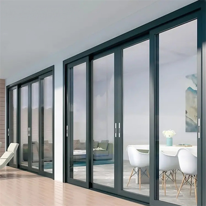 Hotel Apartment Sliding Glass Doors System with Finished Surface and Energy Efficiency