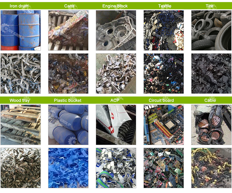 Double Shaft Shredder Metal Crusher Machine For Scrap Metal Processing Facility
