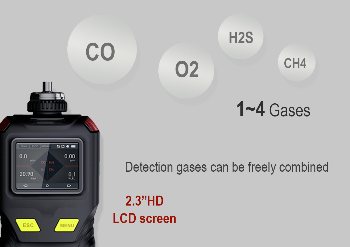 Zetron MS400-CH4 Portable Gas Detector For Methane Monitoring And Carbon Emission Analysis