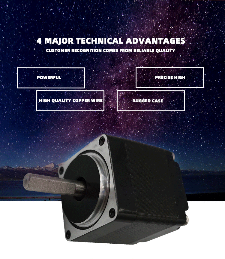 Faradyi Custom Hot Sale Stepper Motor Screw Length 300MM Name 17 Motor for CNC Laser and 3D Printer Motor