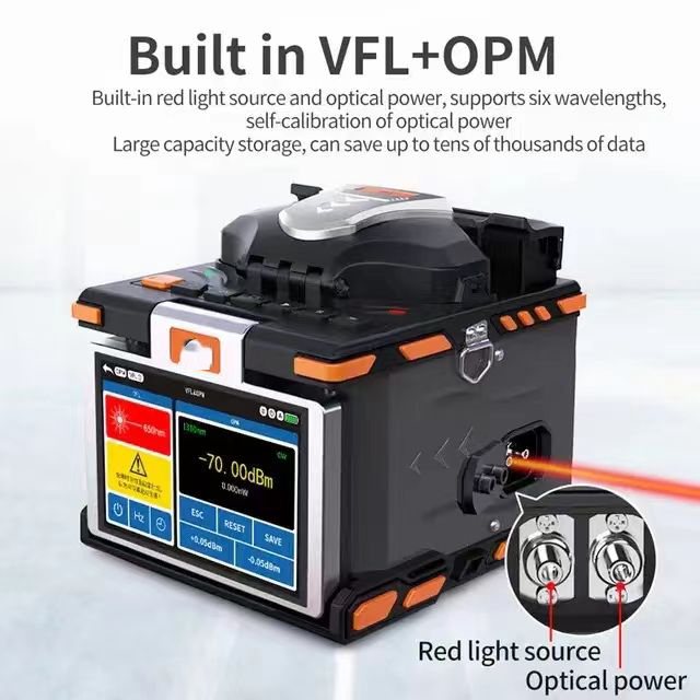 M5 Fiber Fusion Splicer 4 Motor Core Alignment Mini Optical Fiber Welding Machine For Ftth