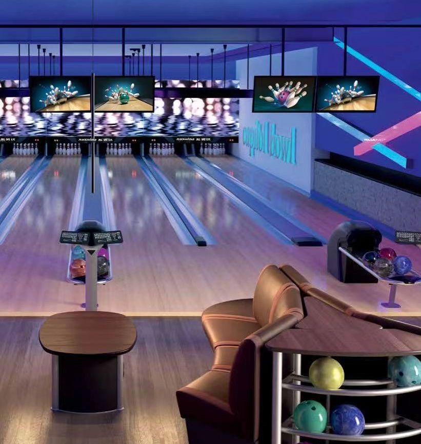 Bowling Equipment for Multiple People String Pinsetter Machine and Scoring Synthetic Lanes