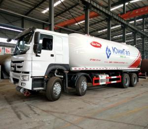 China Mobile Howo Propane Tank Truck / LPG Delivery Truck 8x4 36000 Liters ZZ1317N4667W on sale