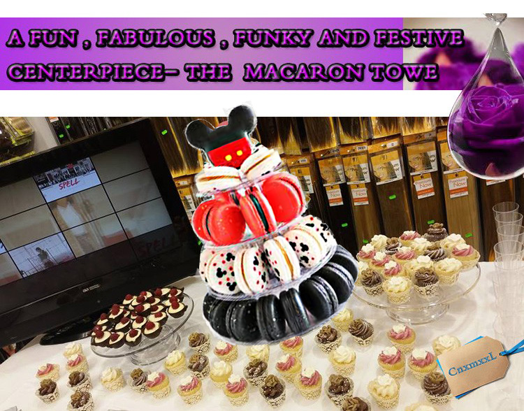 4 tier macaron display tower stand for french macaron