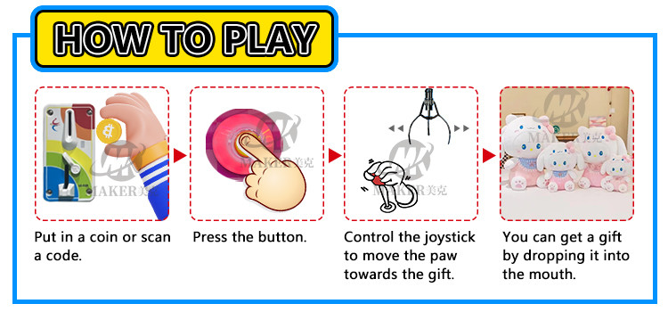 Toy Plush Catcher Blue Claw Machine With Bill Acceptor Arcade Game Doll Prize Grabber Coin Pusher Claw Crane Machine For