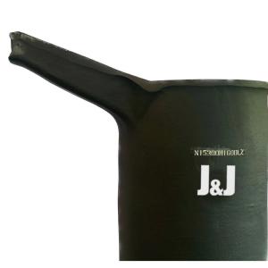 Silicon Carbide Graphite Crucible With Pouring Nozzle Cylindrical Shape