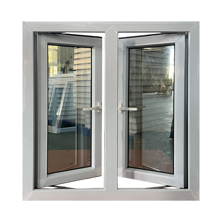 PVC Plastic Casement Window Door Double Tempered Glass Window OEM ODM