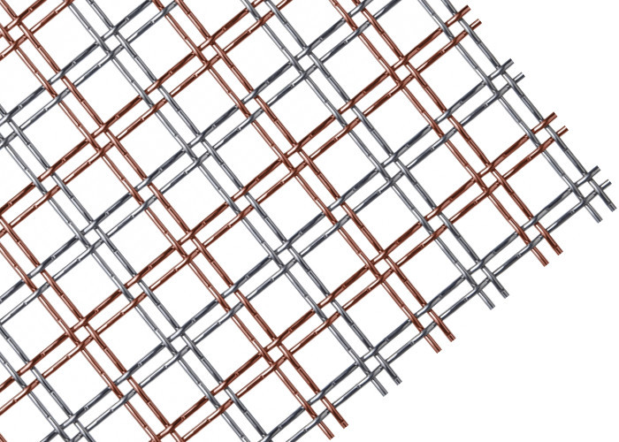 Anti - Bronze Architectural Crimped Woven Mesh For Wine Cabinets Decoration