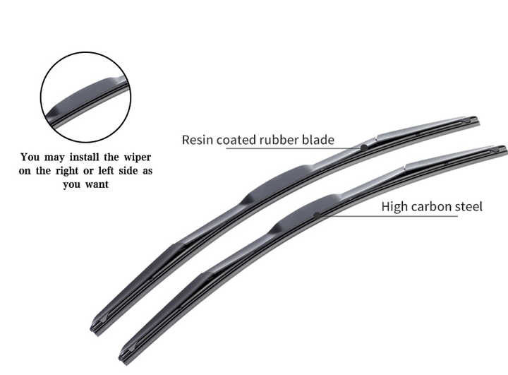 Hybrid Universal Three-section Clips Car Windscreen Rubber Windshield Wiper for Car