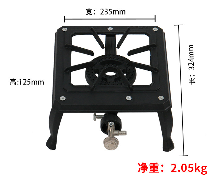 Factory supply outdoor barbecue hiking portable stove cast iron potting stove liquefied gas gas multi-eye stove wholesal