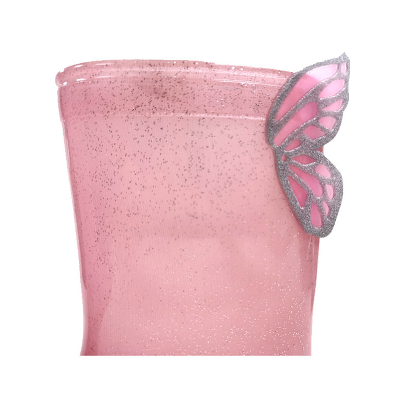 Glitter Transparent 34 EU Kids Light Up Rain Boots With Butterfly
