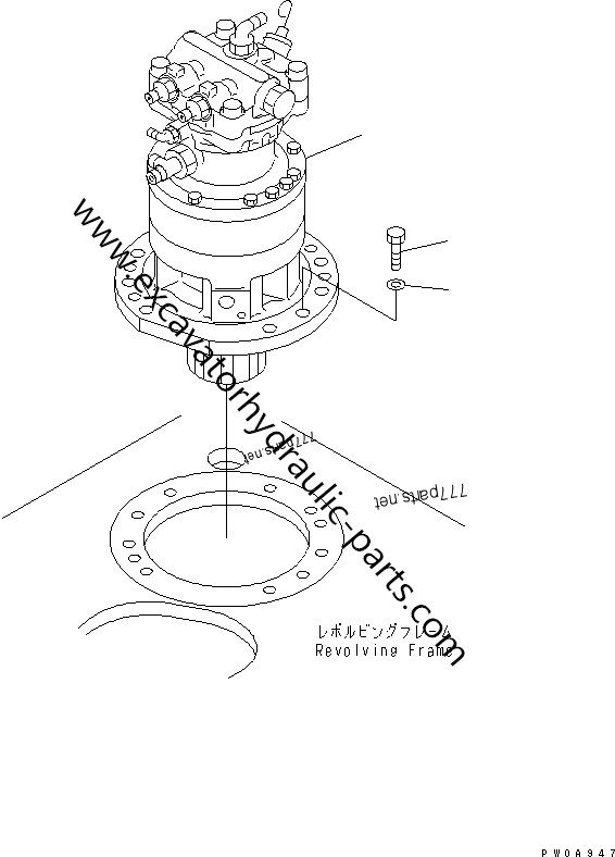 PC70-7 PC60-7 Excavator Swing Motor Parts 201-26-00060 SWING CIRCLE AND RELATED PARTS