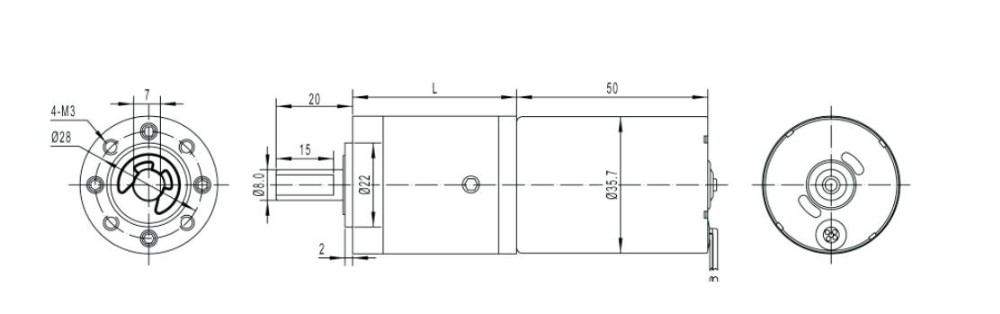 Continuous Current 0.6A 21NM Frameless Brushless DC Motor