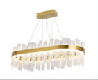 Polished Chrome Restaurant Chandeliers Gold K9 Crystal Lighting Indoor Light Fixtures