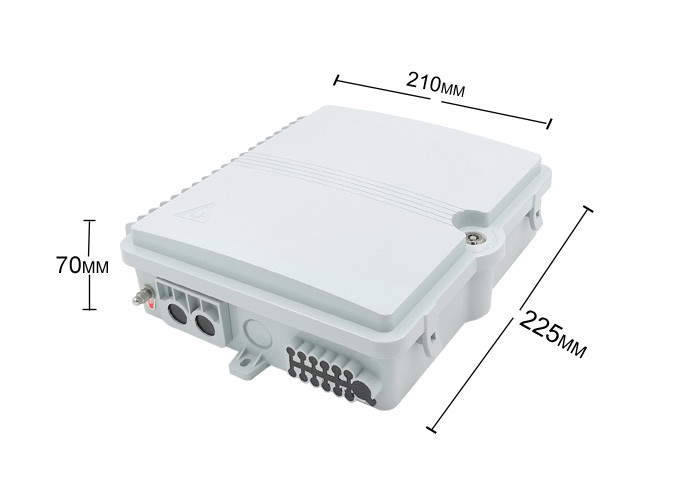 8 Core Fiber Optic Distribution Box Gray PC ABS Splitter Fiber Splicing LGX 1×8