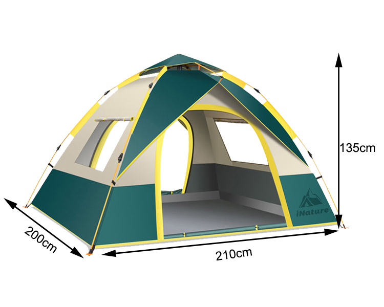User Friendly Camping Outdoor Tents 3-4 Person Easy Set Up Portable Four Person Tent