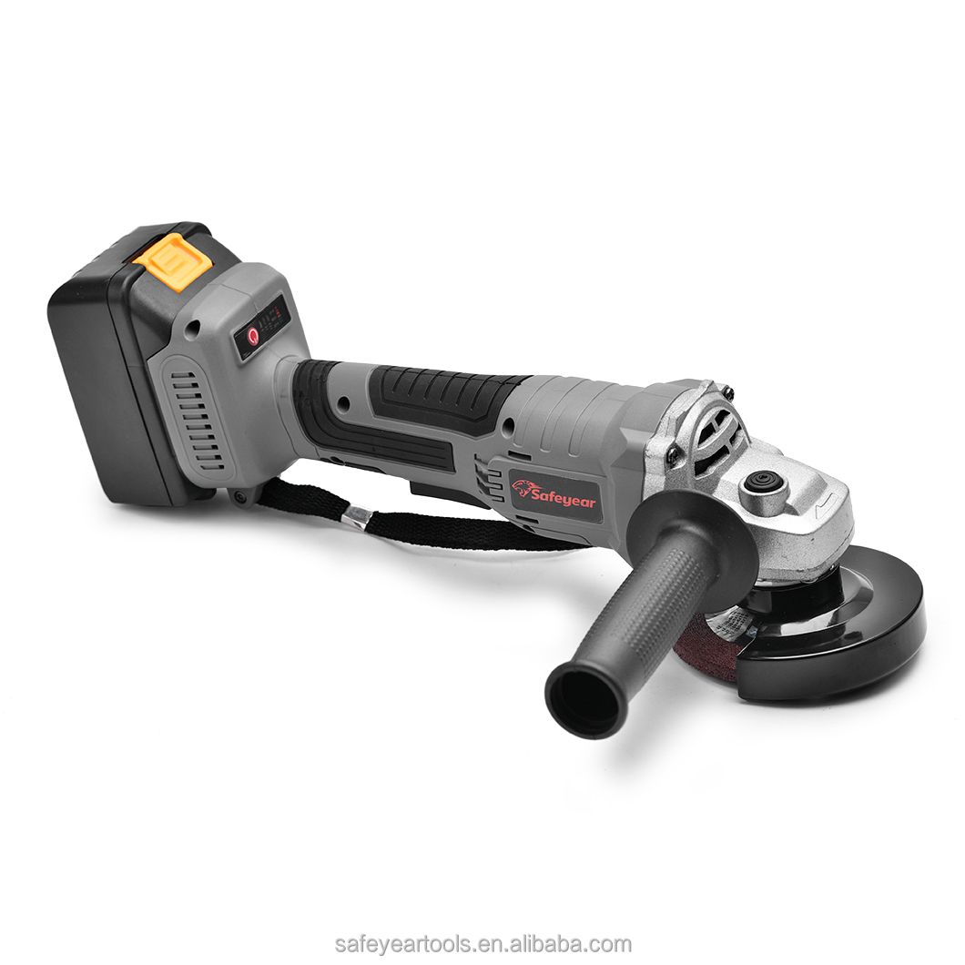 SAFEYEAR 21V Cordless Cut Off Electric Powered Tools 4.0Ah Battery Powered 4 Inch Grinder 10000RPM