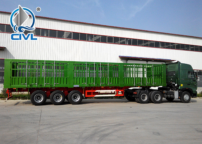 CIMC 3 Axle 60 Ton Cargo Stake Box Van Semi Fence Trailer 13M Length